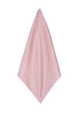Dusky Pink Poly Dupion Handkerchief - Her Tuxedo