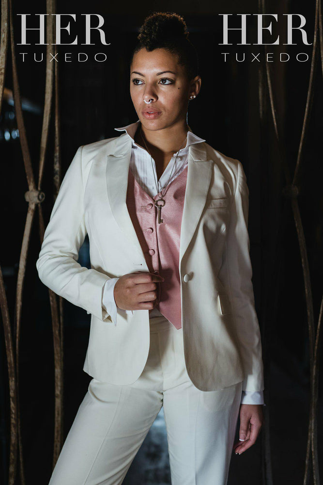 Ivory two-piece suit
