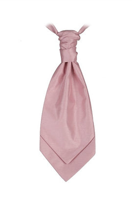 Dusky Pink Poly Dupion Cravat - Her Tuxedo