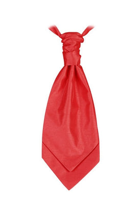 Scarlet Red  Poly Dupion Cravat - Her Tuxedo