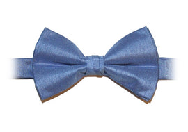 Dusky Blue Poly Dupion Bow Tie - Her Tuxedo