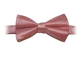 Dusky Pink Poly Dupion Bow Tie - Her Tuxedo