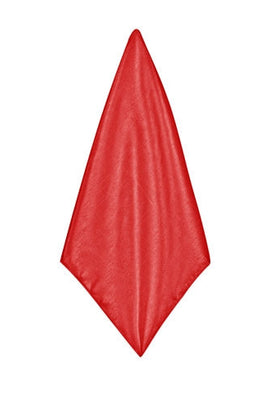 Scarlet Red Poly Dupion Handkerchief - Her Tuxedo