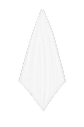 White Poly Dupion Handkerchief - Her Tuxedo