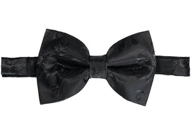 Black Onyx Opulent Damask Bow Tie