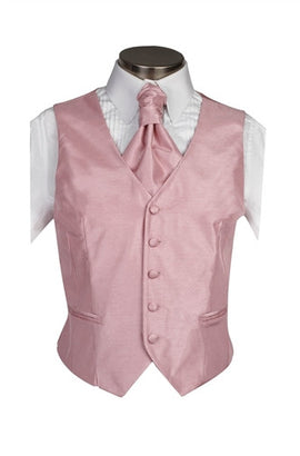 Dusky Pink Poly Dupion Waistcoat  ( Loose Fit) - Her Tuxedo